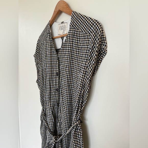 Ace & Jig checkered gingham plaid jumpsuit XL - Picture 3 of 5